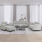 vidaXL 4-delige Loungeset met kussens microvezelstof, Huis en Inrichting, Banken | Bankstellen, Verzenden, Nieuw, Vierpersoons of meer
