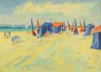 Christiane Stenfort (née en 1940) - Parasols à Deauville, Antiek en Kunst