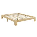 Houten bed Raisio met bedbodem 140x200 cm houtkleurig, Huis en Inrichting, Slaapkamer | Bedden, Nieuw, Verzenden