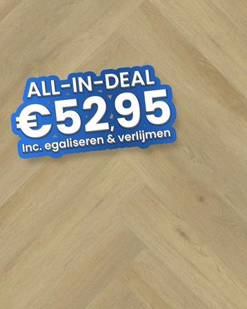 -21% | Actie vloer Plak PVC Visgraat Naturel eiken - OP = beschikbaar voor biedingen