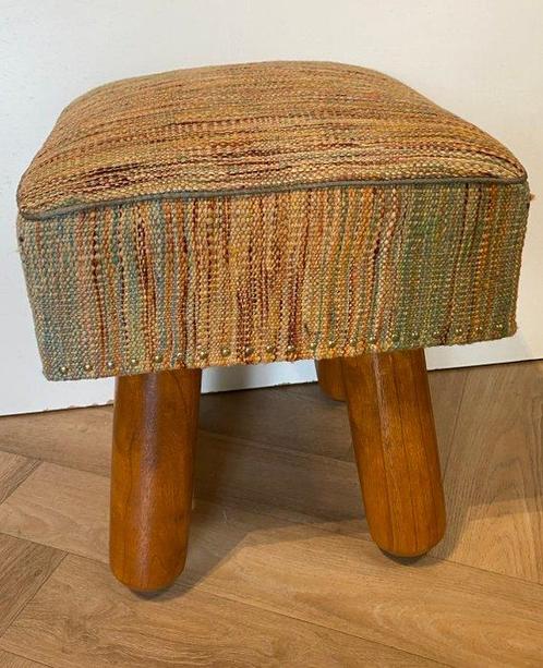 Afghaan Poef Kelim - Poef - Hout, Wol, Antiek en Kunst, Kunst | Designobjecten