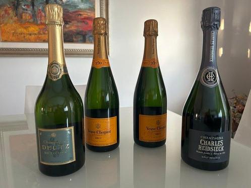 Charles Heidsieck, Deutz, Veuve Clicquot - Champagne - 4, Verzamelen, Wijnen