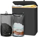 Lugia Wasmand 2 Waszakken 141L Natuurlijk Bamboe met Deksel, Ophalen of Verzenden, Zo goed als nieuw