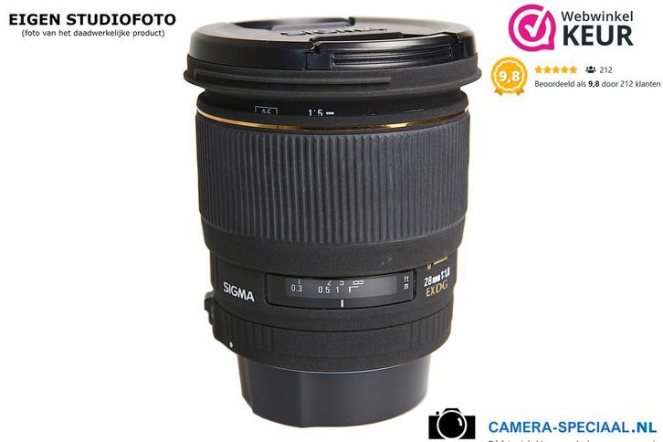 Sigma (Canon) 28mm F1.8 EX DG prime lens met 1 jaar garantie, Audio, Tv en Foto, Fotografie | Lenzen en Objectieven, Standaardlens