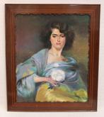 Domingo Alvarez Gomez (1942) - Retrato de una dama, Antiek en Kunst