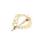 Vintage bicolor fantasie broche (gouden broche, goud), Sieraden, Tassen en Uiterlijk, Broches, Ophalen of Verzenden, Gebruikt