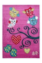 Kindervloerkleed | Kids | Uilen | Lila | 140x200 cm, Verzenden, Nieuw