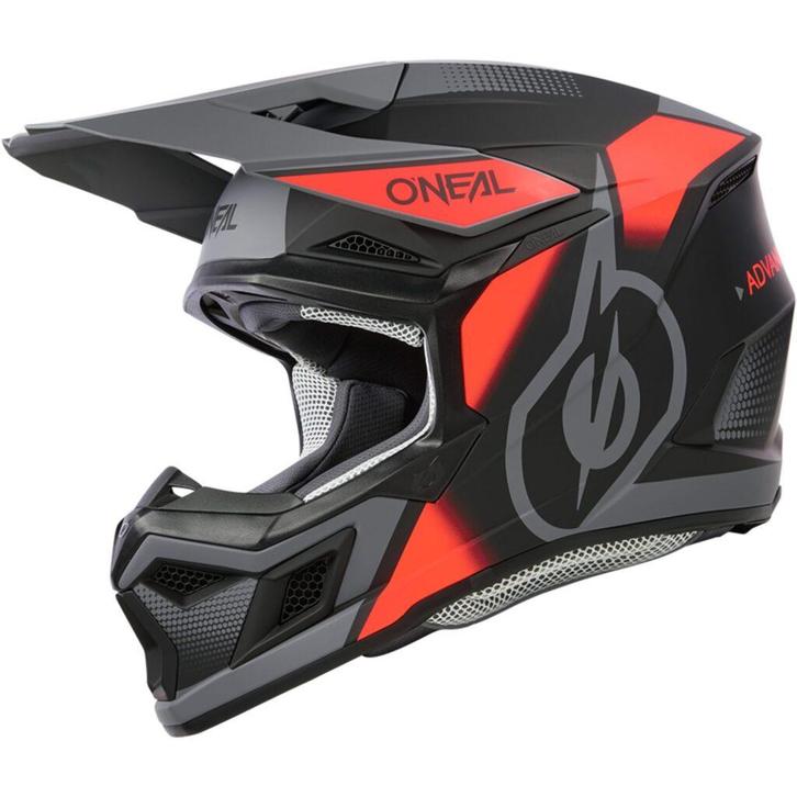 ONEAL | 3SRS Vision Helmet Black/Red/Gray, Motoren, Kleding | Motorhelmen, Dames, Heren, Nieuw met kaartje, Offroadhelm, Ophalen of Verzenden