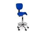 Zadelkruk Rugleuning Blauw - Hoog + Voetsteun, Nieuw