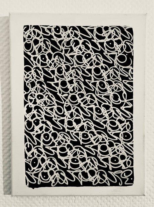 BONTÉ (1956) - Punition sur fond noir, Antiek en Kunst, Kunst | Schilderijen | Modern