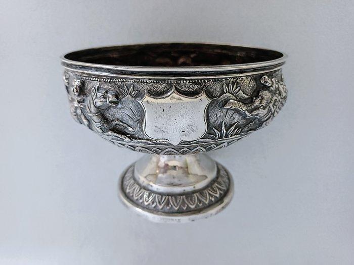 British Raj Era - Tafelmiddenstuk - .900 zilver, Antiek en Kunst, Antiek | Goud en Zilver