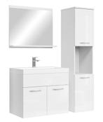Badkamermeubel Set Montreal 60 x 35 cm Wit Badmeubel, Huis en Inrichting, Badkamer | Badkamermeubels, Verzenden, Nieuw, Wastafelkast