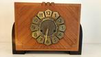 Amsterdamse School klok - Art Deco Hout, Messing - 1920-1930
