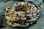 Waist Beads / Afrikaanse Heupketting - ABETU - Bruin (elasti, Nieuw, Ophalen of Verzenden