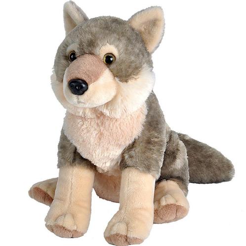 Pluche knuffel wolf 30 cm - Knuffel wolven, Kinderen en Baby's, Speelgoed | Knuffels en Pluche, Verzenden