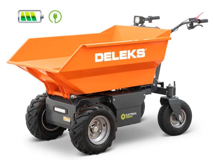 DELEKS® XE-500e Elektrische Mini Dumper Kruiwagen 1000W, Tuin en Terras, Kruiwagens, Nieuw, Elektrisch, Verzenden