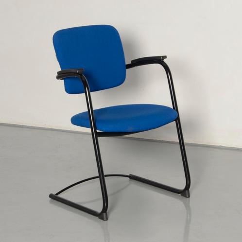 Ahrend 4230 vergaderstoel, blauw, sledeframe, Huis en Inrichting, Bureaustoelen, Ophalen of Verzenden
