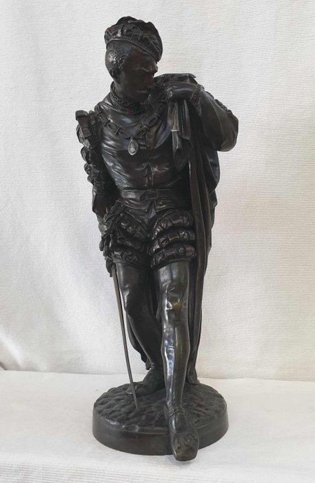Pierre Louis Détrier (1822-1897) - sculptuur, Nobiluomo con, Antiek en Kunst, Antiek | Keramiek en Aardewerk