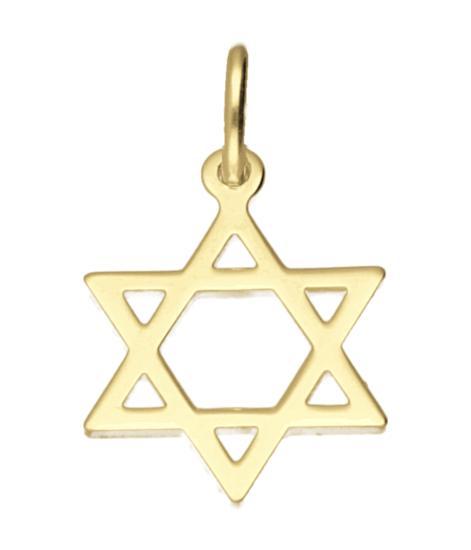 Gouden Davidster ketting hanger, Sieraden, Tassen en Uiterlijk, Kettinghangers, Verzenden