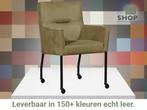 Leren eetkamerstoel Lucky - Kenia Olive (olijf), Overige kleuren, Bohemian, Industrieel, Modern, Scandinavisch, Nieuw, Leer