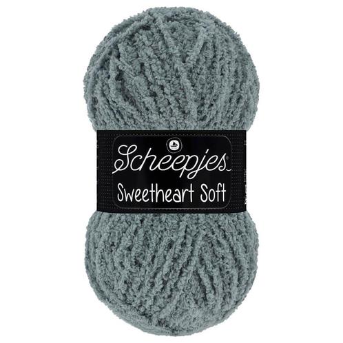 Scheepjes Sweetheart Soft - 03 grijsblauw - Polyester Gare, Hobby en Vrije tijd, Breien en Haken, Ophalen of Verzenden