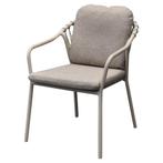 Sandora dining tuinstoel aluminium latte stapelbaar, Tuin en Terras, Tuinstoelen, Ophalen of Verzenden, Nieuw