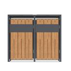 Dubbele Container Omvouw | 240L Staal Houtlook | OP=OP, Ophalen of Verzenden, Nieuw, Metaal, Containerberging