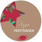 Etiket Fijne Feestdagen Brons Ø50mm (500st), Hobby en Vrije tijd, Taarten en Cupcakes maken, Verzenden, Nieuw