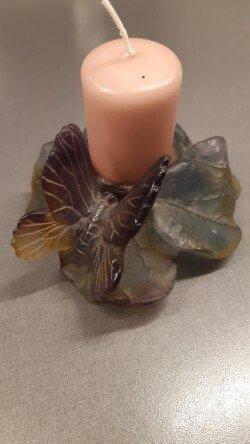 Daum - Kaarsenhouder - Pate de verre, Antiek en Kunst, Antiek | Glas en Kristal