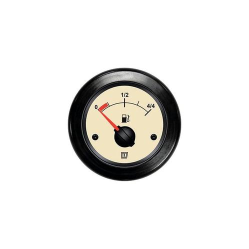 VETUS Brandstofmeter - 12V - Creme/chroom - inbouwmaat 52 mm, Watersport en Boten, Bootonderdelen, Ophalen of Verzenden