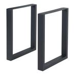 Stalen onderstel Makers set van 2 tafelpoot 72x60 cm zwart [, Huis en Inrichting, Tafelonderdelen, Verzenden, Nieuw