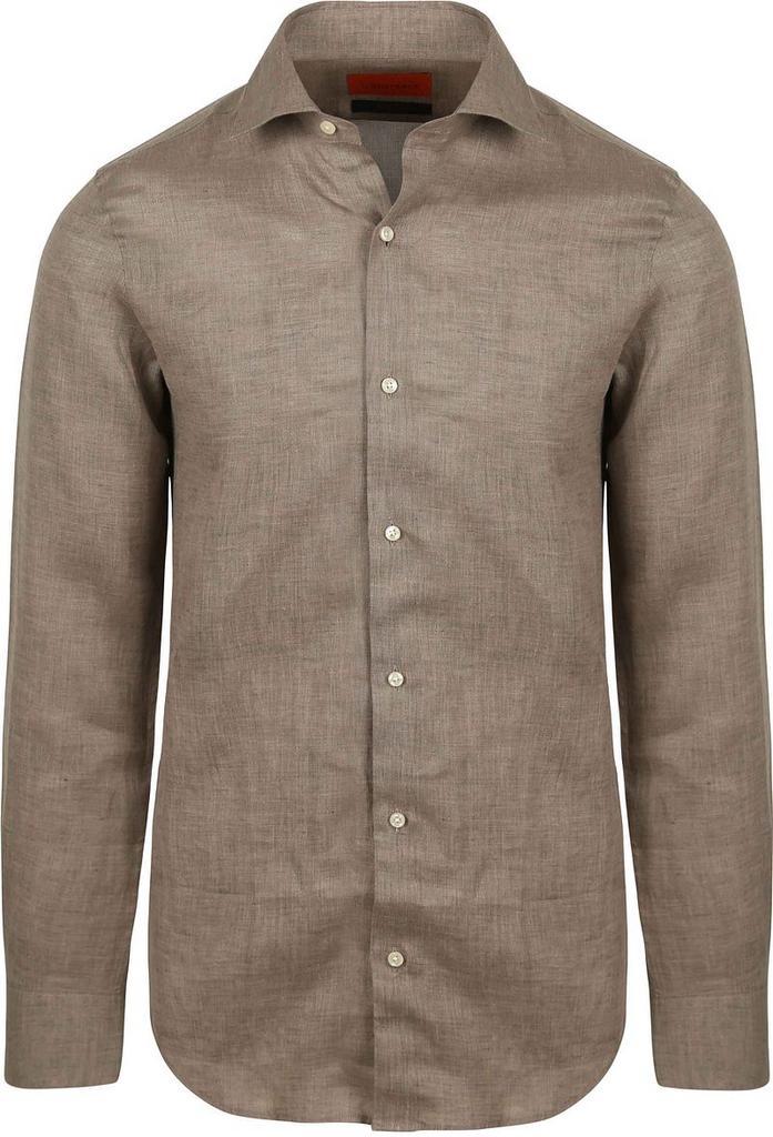 Suitable Overhemd Linnen Taupe maat 43 Heren, Kleding | Heren, Overhemden, Bruin, Nieuw, Verzenden