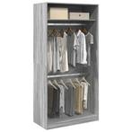 vidaXL Kledingkast 100x50x200 cm bewerkt hout grijs sonoma, Huis en Inrichting, Kasten | Kledingkasten, Verzenden, Nieuw