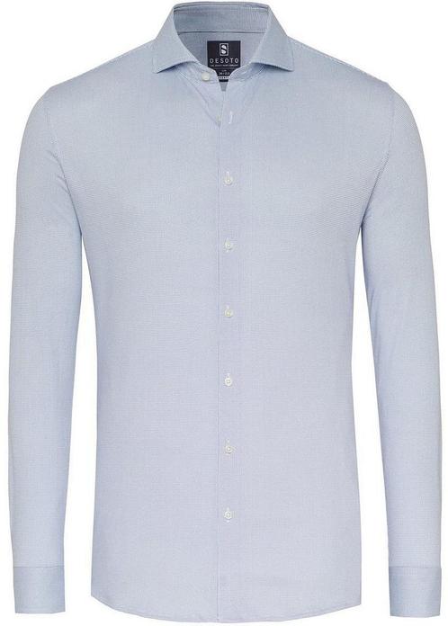Desoto Essential Overhemd Hai Piqué Dots Blauw maat 44 Heren, Kleding | Heren, Overhemden, Nieuw, Verzenden
