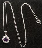 Amethist - Zilver, Amethist - Geloofsketting van massief
