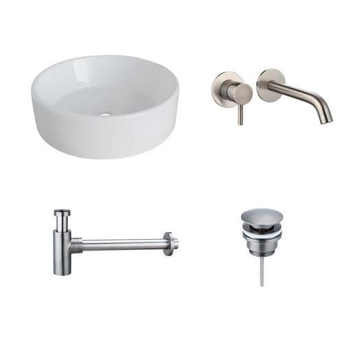 Sani Royal Waskomset Keramiek Florens Gun Metal, Doe-het-zelf en Verbouw, Sanitair