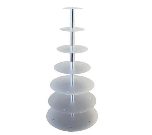 Taartstandaard Aluminium New York 7 etages, Hobby en Vrije tijd, Taarten en Cupcakes maken, Nieuw, Verzenden