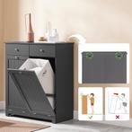 2dekans | SoBuy badkamerkast met wasmanden - hout - grijs -, Huis en Inrichting, Ophalen of Verzenden, Zo goed als nieuw, Grijs