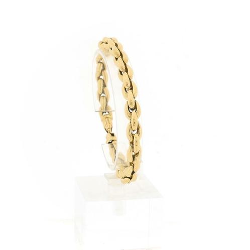 Gouden anker schakel armband | 21,5 cm (unisex) (unisex), Sieraden, Tassen en Uiterlijk, Armbanden, Overige kleuren, Gebruikt