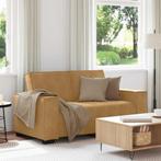 vidaXL Tweezitsbank 120 cm fluweel bruin, Huis en Inrichting, Banken | Bankstellen, Verzenden, Nieuw, Tweepersoons, Stof