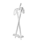 Zilveren Skistok ketting hanger - dubbel, Verzenden, Nieuw