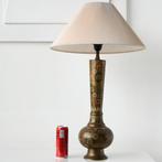Tafellamp - Koper, Messing, Metaal, Textiel - Hoge (72 cm)