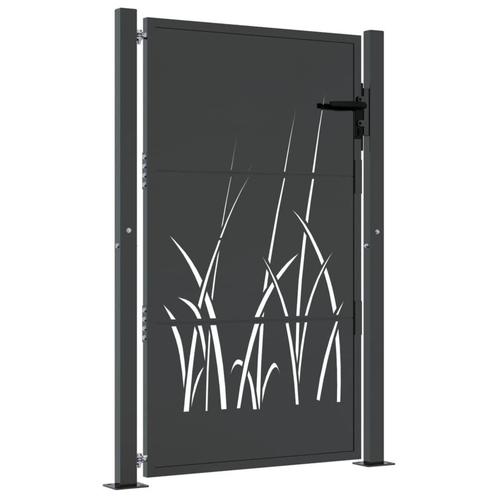 Antraciet Tuinpoort 105x130 cm - OP = OP - Bespaar 41%!, Tuin en Terras, Tuinhekken en Hekwerk, Met poort, Nieuw, IJzer, Tuinhek