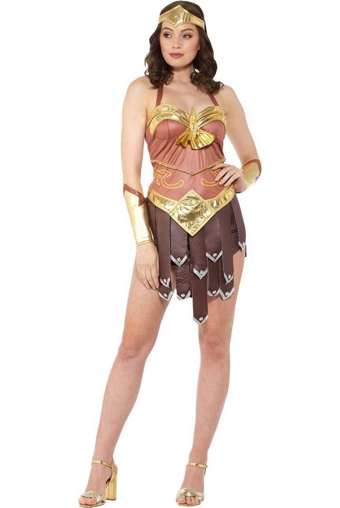 Sexy Gladiator Kostuum Bruin/Goud, Kleding | Dames, Carnavalskleding en Feestkleding, Nieuw, Ophalen of Verzenden