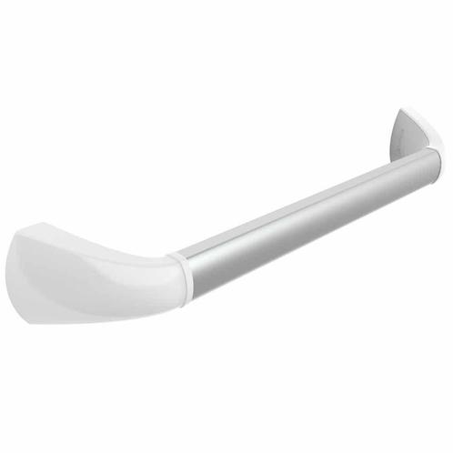 Wandbeugel zilverkleurig met afdekkappen in mat wit | Kies l, Huis en Inrichting, Badkamer | Badtextiel en Accessoires, Ophalen of Verzenden