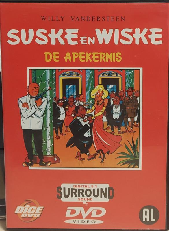 Suske en Wiske - De apekermis (dvd tweedehands film), Cd's en Dvd's, Dvd's | Actie, Zo goed als nieuw, Ophalen of Verzenden