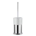 Toiletborstel Smedbo Outline met Houder Mat Glas 9,8x9,8 cm, Ophalen of Verzenden, Nieuw, Chroom, Bad