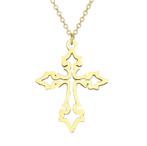 Fako Bijoux® - Ketting Met Kruisje Gothic - Stainless Steel, Sieraden, Tassen en Uiterlijk, Kettingen, Verzenden, Nieuw