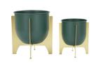 VAASHOUDER GRENT SHET SET 2 STUKS CM Ø 24,5X26-19X21, Huis en Inrichting, Woonaccessoires | Vazen, Ophalen of Verzenden, Nieuw