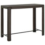 vidaXL Tuinbartafel 140,5x60,5x110,5 cm poly rattan bruin, Verzenden, Nieuw